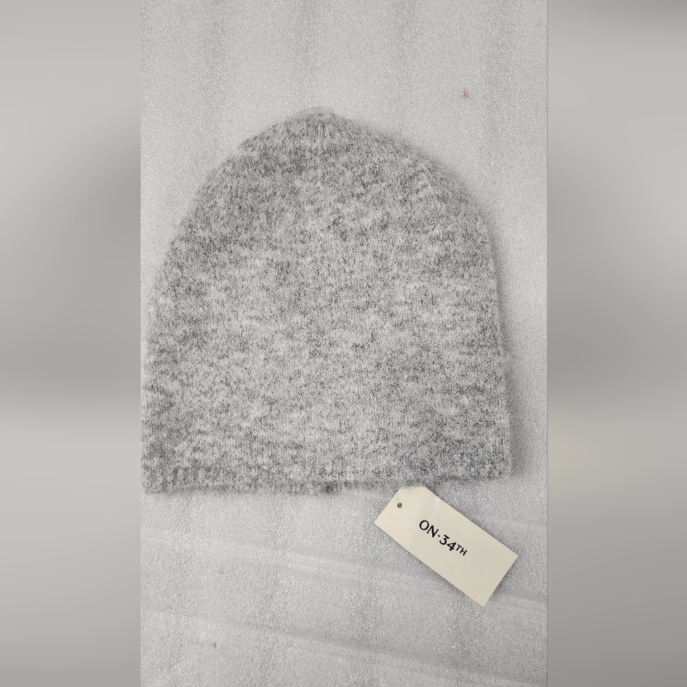 Women's Gray Slouchy Solid Beanie
